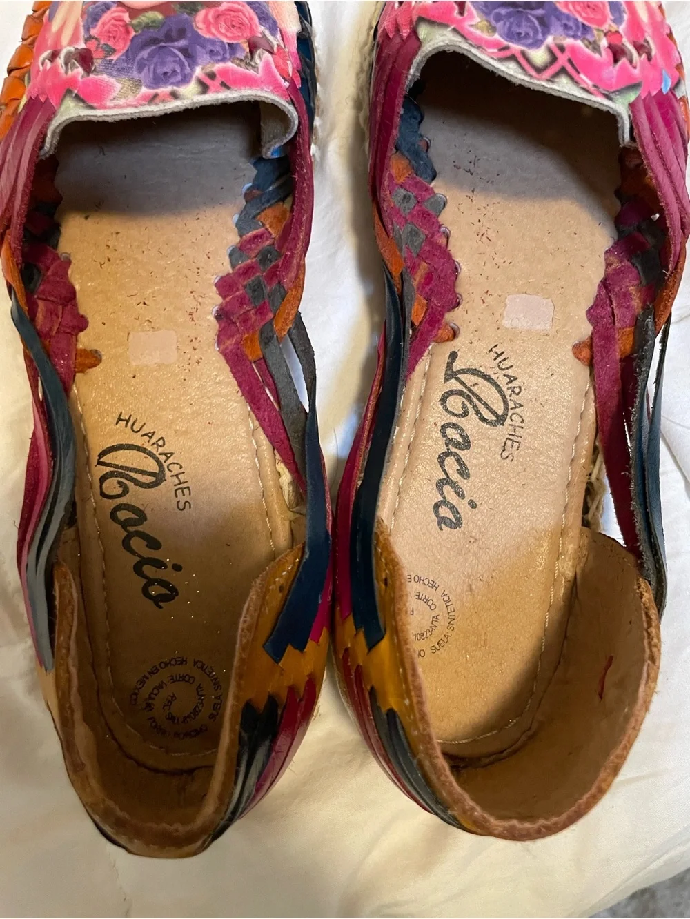 Women’s Huaraches Pink Floral Frida-Illustration Espadrille Flats